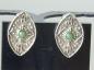 Preview: Zwei Ohrclips aus 925er Sterlingsilber mit Schmuckstein, Gewicht: 10,0g