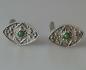 Preview: Zwei Ohrclips aus 925er Sterlingsilber mit Schmuckstein, Gewicht: 10,0g