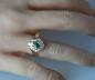 Preview: Eleganter Smaragdring mit Diamanten, 750er Gold, Größe 58, Gewicht: 4,8g