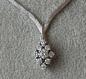 Preview: Elegantes Brillantcollier 1.05 ct. aus 585er Weißgold, Länge 39,8 cm, Gewicht: 17,0g