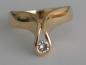 Preview: Brillantsolitär (0.10 ct.) aus 585er Gelbgold Diamant im Brillantschliff, Größe 50 Gewicht: 3,5g