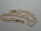 Preview: Zweireihiges Perlencollier mit wunderschönem Verschluss Schmucksteinbesatz, 42 cm