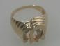 Preview: Unisex Ring "Hufeisen" mit Diamanten, 585er Gold, Größe 55, Gewicht: 6,7g