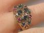 Preview: Schmucksteinring mit Rubin, Topas, Diopsid aus 333er Gold, Größe 56, Gewicht: 3,6g
