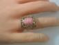 Preview: Ring mit Rosenquarz aus 585er Gold, Größe 55, Gewicht: 6,9g
