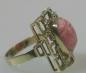 Preview: Ring mit Rosenquarz aus 585er Gold, Größe 55, Gewicht: 6,9g