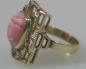 Preview: Ring mit Rosenquarz aus 585er Gold, Größe 55, Gewicht: 6,9g