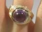 Preview: Ring mit Amethyst Cabochon aus 585er Gold, Größe 54, Gewicht: 5,3g