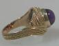 Preview: Ring mit Amethyst Cabochon aus 585er Gold, Größe 54, Gewicht: 5,3g