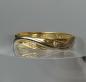 Preview: Bicolor Goldring aus 750er Gelbgold mit Weißgoldsteifen, Größe 56, Gewicht: 2,5g