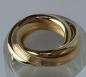 Preview: Vintage: 3-Ring Rundbrosche aus 750er Gold, Gewicht: 11,4g