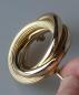 Preview: Vintage: 3-Ring Rundbrosche aus 750er Gold, Gewicht: 11,4g