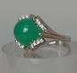 Preview: Chrysopras- Diamantring aus 750er Weißgold, Größe 64, Gewicht: 12,9g
