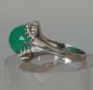 Preview: Chrysopras- Diamantring aus 750er Weißgold, Größe 64, Gewicht: 12,9g