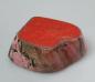 Preview: Rhodonit Schale 9,0 x 9,0 cm Höhe 3,5cm, rosa-schwarz, Gewicht: 461,0g