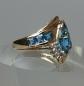 Preview: Topas Diamantring, 585er Gold, Größe 51, Gewicht: 3,6g