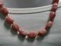 Preview: Halskette mit rosefarbenen Schmucksteinen, Länge 65,0 cm