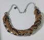Preview: Handmade Halskettencollier mit verschiedenen Schmucksteinen, Länge 44,5 cm + 5,0 cm Verlängerung