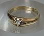 Preview: Diamantring Solitär 0.05 ct., 585er Gold, Größe 58, Gewicht: 3,8g