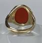 Preview: RIng mit Karneol Schmucksteinplatte aus 333er Gold, Größe 59, Gewicht: 6,2g