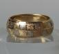 Preview: Bicolor Bandring aus 375er Gold, Größe 62, Gewicht: 1,4g