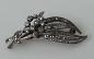 Preview: Vintage Floralbrosche aus 800er Silber mit Markasiten, Gewicht: 11,3g