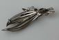 Preview: Vintage Floralbrosche aus 800er Silber mit Markasiten, Gewicht: 11,3g