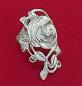 Preview: Vintage: Ring Rosenmotiv aus 855er Silber, Größe 55, Gewicht. 8,2g