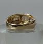 Preview: Bicolor Ring mit Borkenmuster aus 585er Gelb- und Weißgold, Größe 58, Gewicht: 7,3g