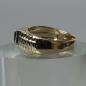 Preview: Bicolor Ring mit Borkenmuster aus 585er Gelb- und Weißgold, Größe 58, Gewicht: 7,3g