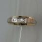 Preview: Bicolor Diamantring aus 585er Gold mit 3 Diamanten, Größe 54, Gewicht: 4.8g