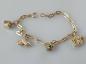 Preview: Bettelarmband mit 4 Anhängern aus 333er Gold, Länge 19,0 cm Gewicht: 9,2g