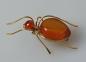 Preview: Vintage Bernstein Brosche "Ameise", 585er Gold, Gewicht: 5,8g