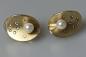 Preview: Handarbeit Mattierte Perlen Diamant Ohrclips aus 585er Gold, Gewicht: 12,1g