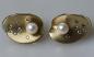 Preview: Handarbeit Mattierte Perlen Diamant Ohrclips aus 585er Gold, Gewicht: 12,1g
