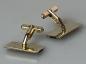 Preview: Manschettenknöpfe / Cufflinks 333 Gold mit Onyx, Gewicht: 8,0g