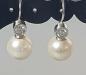 Preview: Handanfertigung Akoya Brillant Perlenohrhänger aus 750 Weißgold