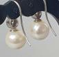 Preview: Handanfertigung Akoya Brillant Perlenohrhänger aus 750 Weißgold