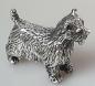 Preview: Handarbeit: Hundefigur -Terrier- aus reinem Silber 999,9er, Gewicht: 26,2g