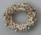 Preview: Vintage Rundbrosche mit Perlenbesatz aus 925er Sterlingsilber, Gewicht: 13,8g