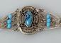 Preview: Neo Vintage Armband mit Schmucksteinen aus 800er Silber, Länge: 18,0 cm, Gewicht: 23,6g