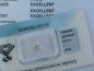 Preview: Diamant im Brillantschliff 0.61 ct, 3x Excellent! mit IGI Report, Lasergravur