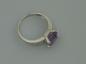 Preview: Moderner Ring aus 585er Weißgold mit großem Amethyst Edelstein 2.0 ct, Größe 56, Gewicht: 5,2g