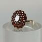Preview: Granatsteinring mit 2.2 ct. 25 Edelsteine, 585er Gold, Größe 58, Gewicht: 5,7g