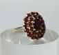 Preview: Granatsteinring mit 2.2 ct. 25 Edelsteine, 585er Gold, Größe 58, Gewicht: 5,7g