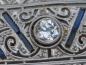 Preview: Art Deco: Herrlich schöne Prunkbrosche mit Diamantbesatz und Saphiren aus Gold und Platin