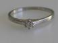 Preview: Klassischer 750er Weißgoldring mit Diamant 0.10 ct., Größe 53, Gewicht: 2,2g