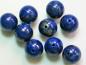 Preview: Lapislazuli Kugel, rund, ca. 7.9 ct. Durchmesser ca. 10,1 mm. gebohrt