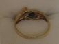 Preview: Ring aus 750er Gold mit 4 Diamanten und 2 Saphir Edelsteinen, Größe 55, Gewicht: 2,7g