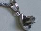 Preview: Diamantanhänger (0.20 ct.) mit kurzer Venezianerkette(38 cm) 585er Weissgold, Gewicht: 4,7g